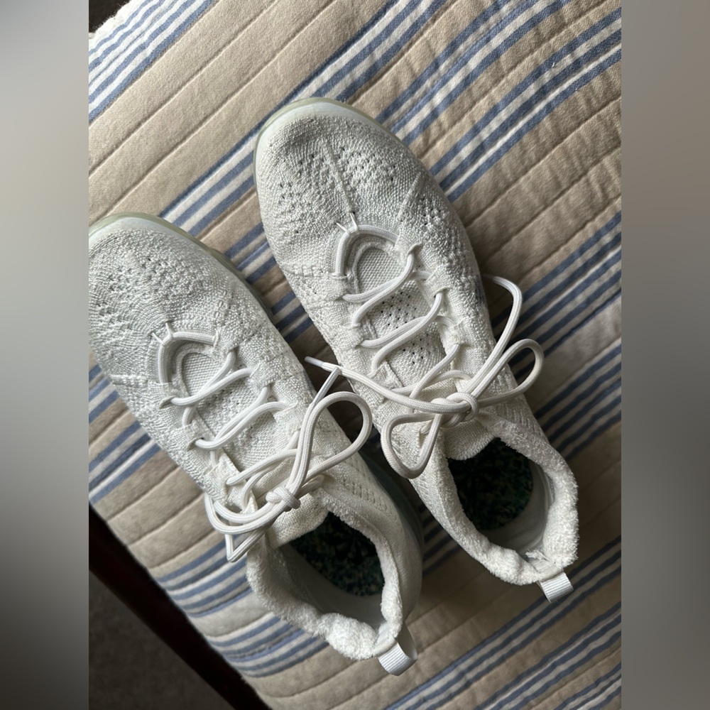 Nike White and Platinum VaporMax Athletic Shoes - Picture 8 of 12